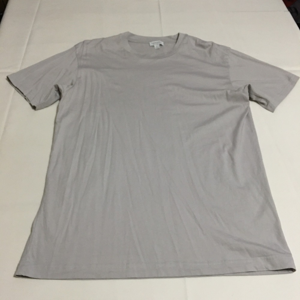 Sunspel T-Shirt Mens Medium Gray Short Sleeve Crew Neck